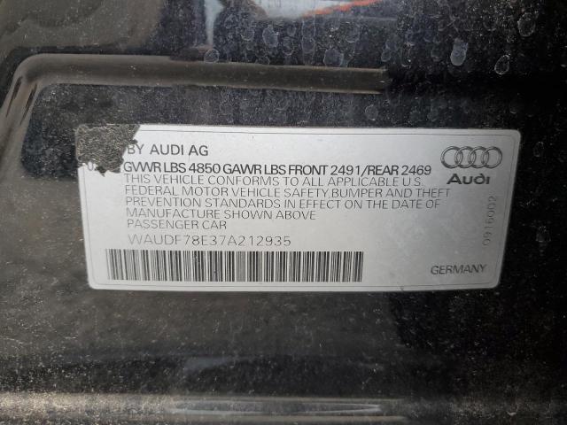 WAUDF78E37A212935 - 2007 AUDI A4 2.0T QUATTRO BLACK photo 12