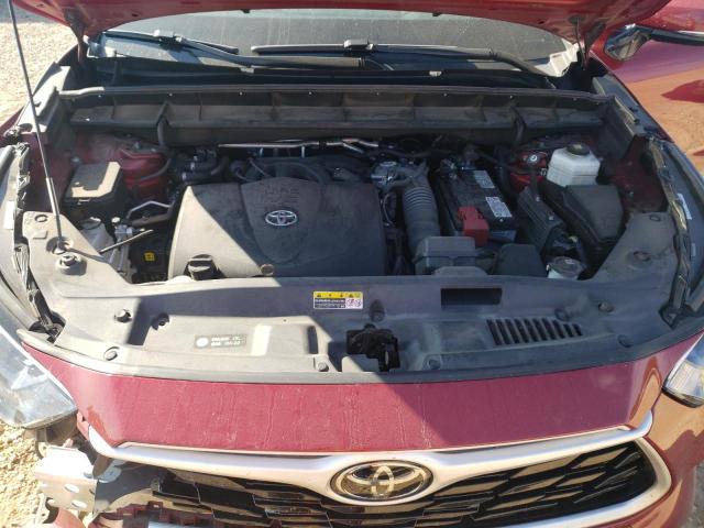 5TDGZRBH8MS106095 - 2021 TOYOTA HIGHLANDER XLE RED photo 12