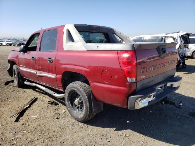 3GNEK12Z45G190266 - 2005 CHEVROLET AVALANCHE K1500 BURGUNDY photo 2