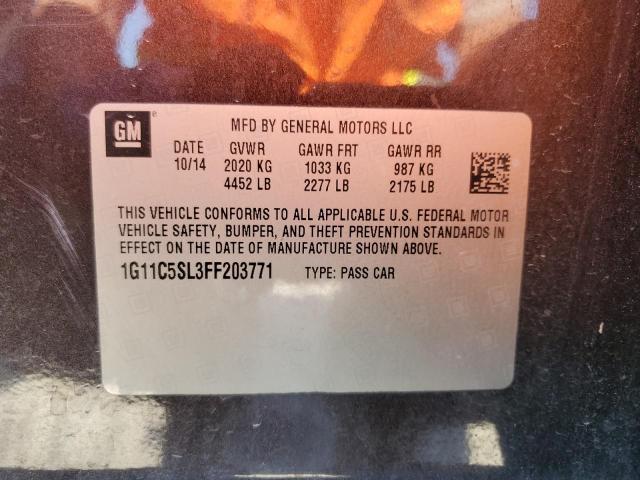 1G11C5SL3FF203771 - 2015 CHEVROLET MALIBU 1LT 灰色 照片 13