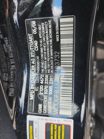 WDDGF81X88F193732 - 2008 MERCEDES-BENZ C 300 4MATIC BLACK photo 12