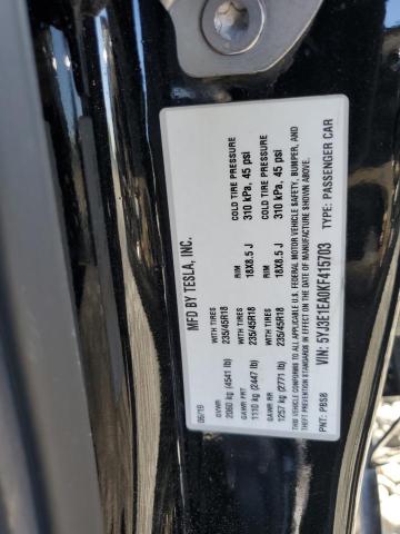 5YJ3E1EA0KF415703 - 2019 TESLA MODEL 3 Negro foto 13