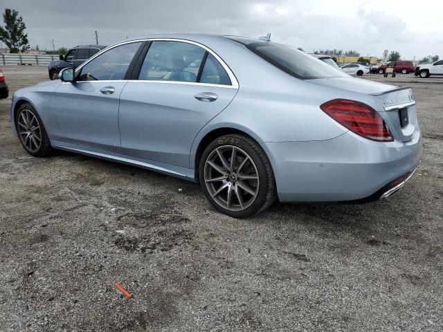 WDDUG8DB3KA425349 - 2019 MERCEDES-BENZ S 560 BLUE photo 2