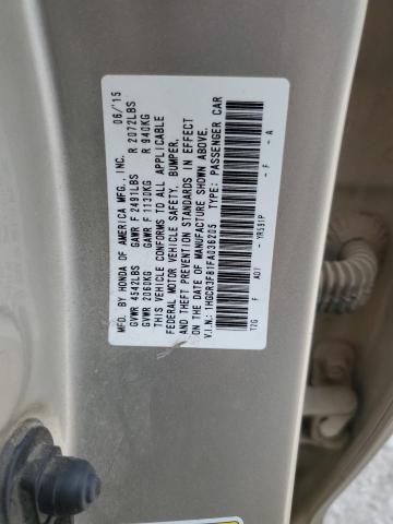 1HGCR3F81FA036205 - 2015 HONDA ACCORD EXL BEIGE photo 12