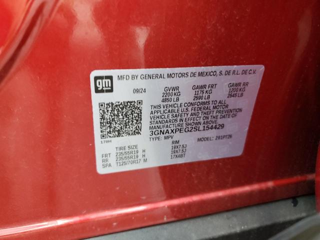 3GNAXPEG2SL154429 - 2025 CHEVROLET EQUINOX LT RED photo 13