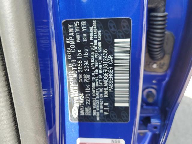 KMHLM4DG6RU812436 - 2024 HYUNDAI ELANTRA SEL BLUE photo 12