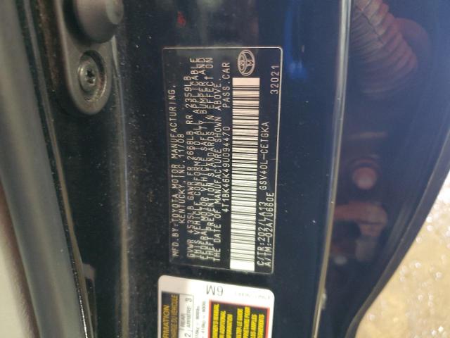 4T1BK46K49U094470 - 2009 TOYOTA CAMRY SE BLACK photo 12