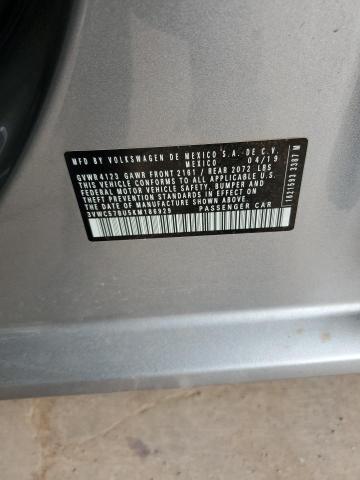 3VWC57BU5KM186929 - 2019 VOLKSWAGEN JETTA S SILVER photo 12