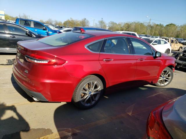 3FA6P0CD5KR166060 - 2019 FORD FUSION SEL RED photo 3
