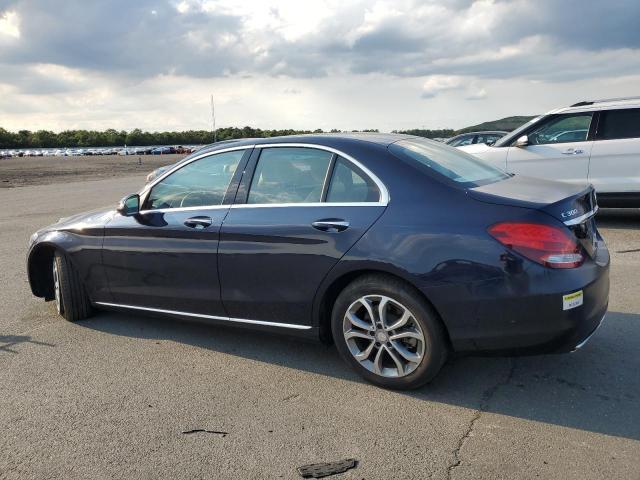 55SWF4KB3HU209145 - 2017 MERCEDES-BENZ C 300 4MATIC BLUE photo 2