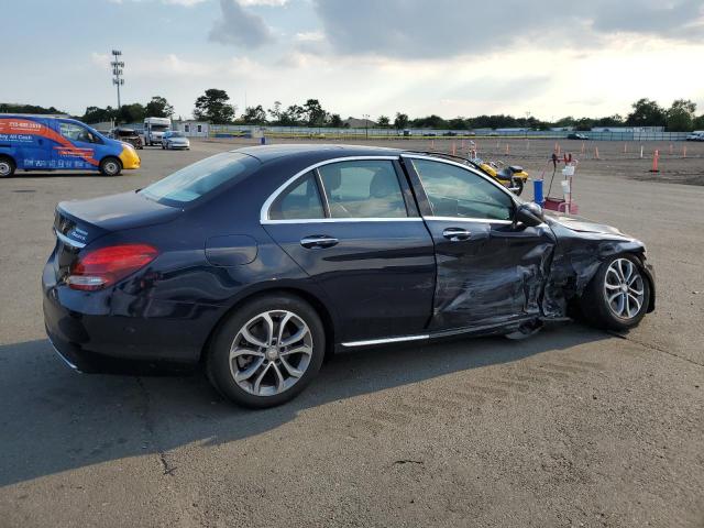 55SWF4KB3HU209145 - 2017 MERCEDES-BENZ C 300 4MATIC BLUE photo 3