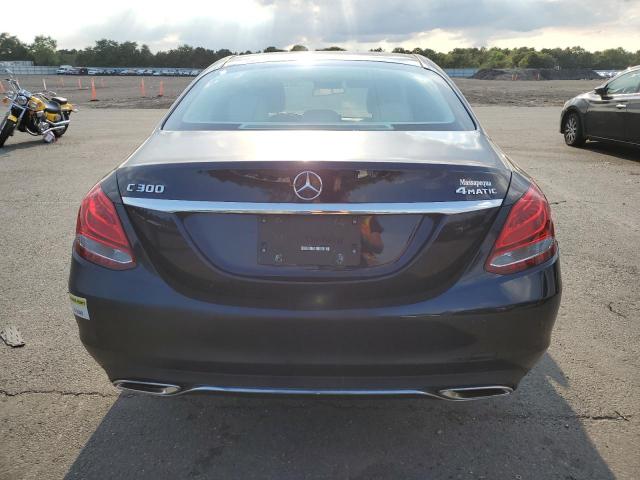 55SWF4KB3HU209145 - 2017 MERCEDES-BENZ C 300 4MATIC BLUE photo 6