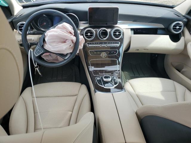 55SWF4KB3HU209145 - 2017 MERCEDES-BENZ C 300 4MATIC BLUE photo 8