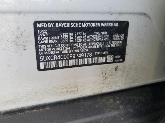 5UXCR4C00P9P49178 - 2023 BMW X5 SDRIVE 40I WHITE photo 13