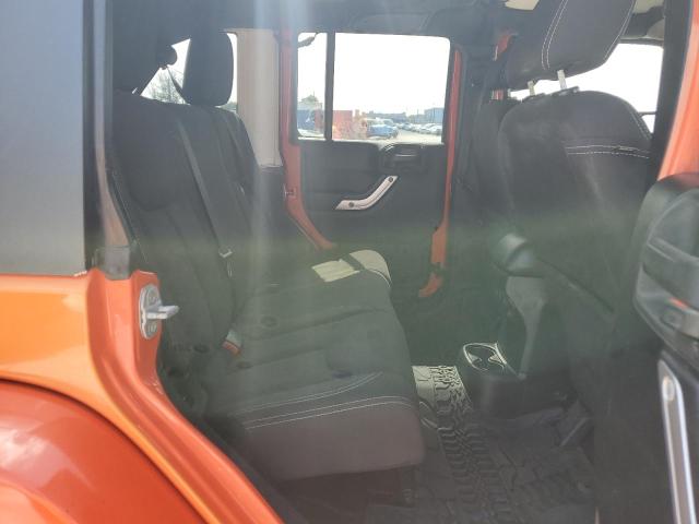 1C4HJWEG8FL636942 - 2015 JEEP WRANGLER U SAHARA ORANGE photo 10