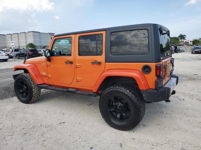 1C4HJWEG8FL636942 - 2015 JEEP WRANGLER U SAHARA ORANGE photo 2