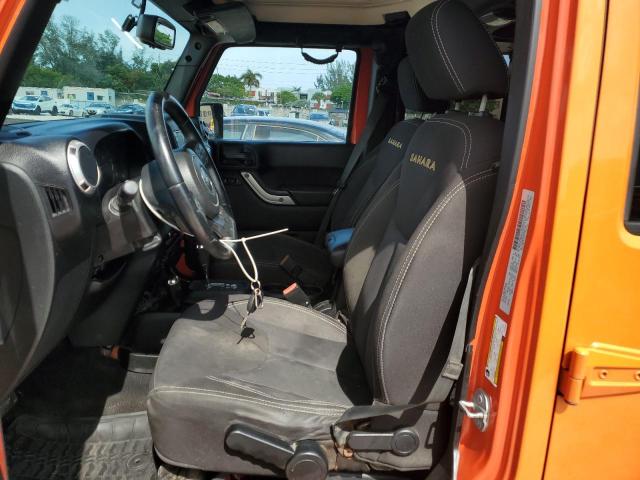 1C4HJWEG8FL636942 - 2015 JEEP WRANGLER U SAHARA ORANGE photo 7