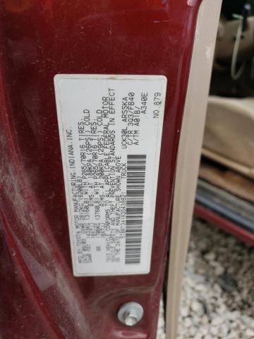 5TBRT341X3S438621 - 2003 TOYOTA TUNDRA ACCESS CAB SR5 RED photo 12