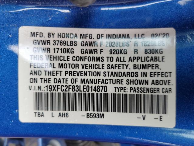 19XFC2F83LE014870 - 2020 HONDA CIVIC SPORT 蓝色 照片 13
