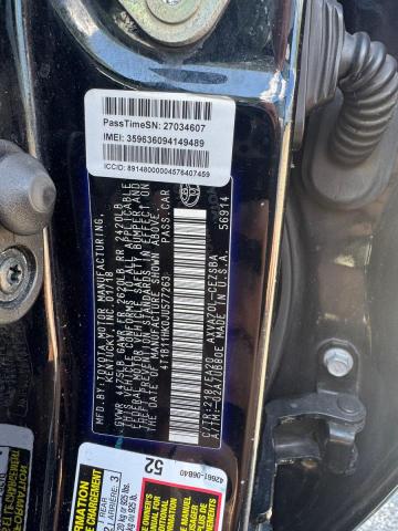 4T1B11HK0JU577263 - 2018 TOYOTA CAMRY L BLACK photo 10