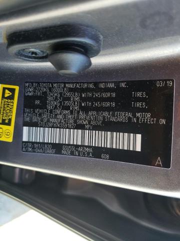 5TDJZRFH7KS591827 - 2019 TOYOTA HIGHLANDER SE 灰色 照片 13