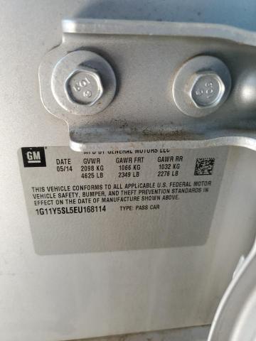 1G11Y5SL5EU168114 - 2014 CHEVROLET IMPALA LS SILVER photo 13