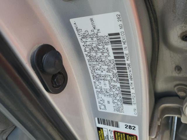 3TMJU4GN8CM133348 - 2012 TOYOTA TACOMA DOUBLE CAB PRERUNNER SILVER photo 12