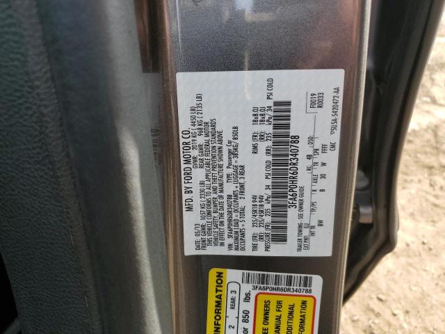 3FA6P0HR6DR340788 - 2013 FORD FUSION SE 灰色 照片 12