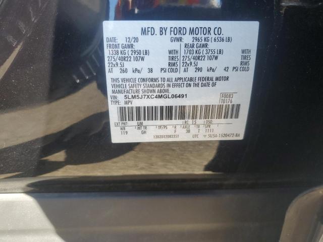 5LM5J7XC4MGL06491 - 2021 LINCOLN AVIATOR RESERVE Siyah fotoğraf 13