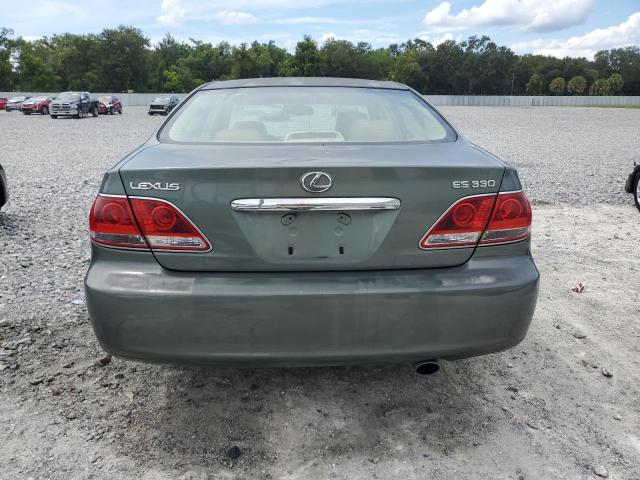 JTHBA30G555098052 - 2005 LEXUS ES 330 GREEN photo 6