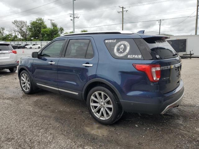 1FM5K7F81GGD22455 - 2016 FORD EXPLORER LIMITED BLUE photo 2