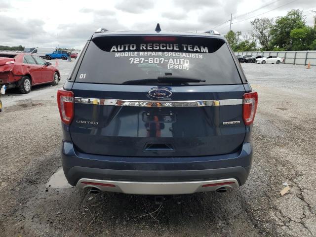 1FM5K7F81GGD22455 - 2016 FORD EXPLORER LIMITED BLUE photo 6
