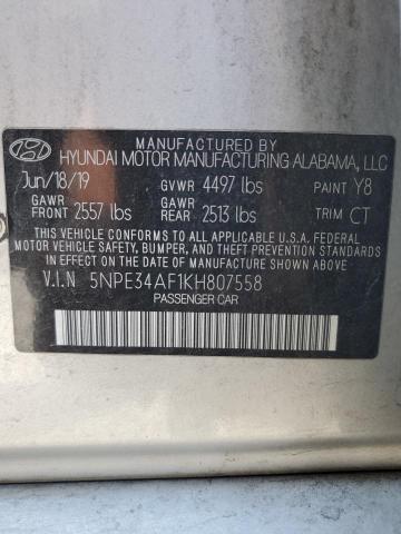 5NPE34AF1KH807558 - 2019 HYUNDAI SONATA LIMITED 银色 照片 23