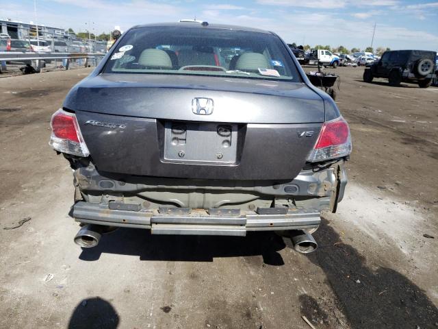 1HGCP36898A062365 - 2008 HONDA ACCORD EXL GRAY photo 6