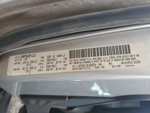 1J4FA24118L558224 - 2008 JEEP WRANGLER X SILVER photo 12