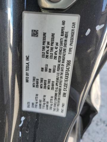 5YJ3E1EAXSF047966 - 2025 TESLA MODEL 3 CHARCOAL photo 13