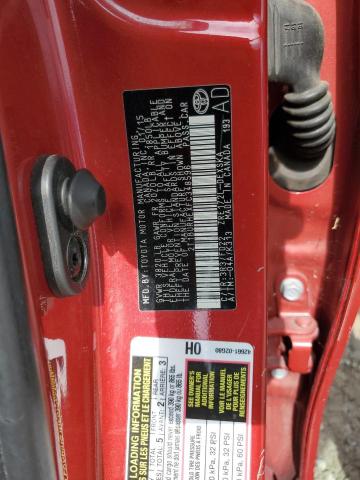 2T1BURHEXFC348596 - 2015 TOYOTA COROLLA L RED photo 12