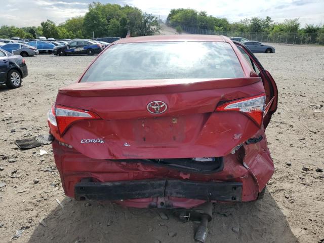 2T1BURHEXFC348596 - 2015 TOYOTA COROLLA L RED photo 6