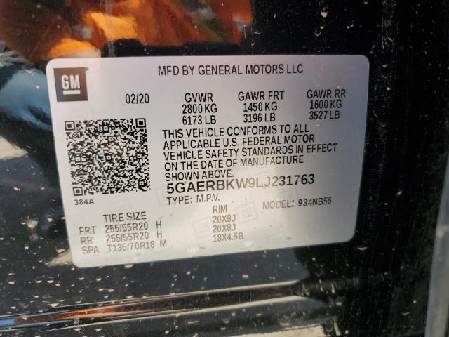 5GAERBKW9LJ231763 - 2020 BUICK ENCLAVE ESSENCE 黑色 照片 13