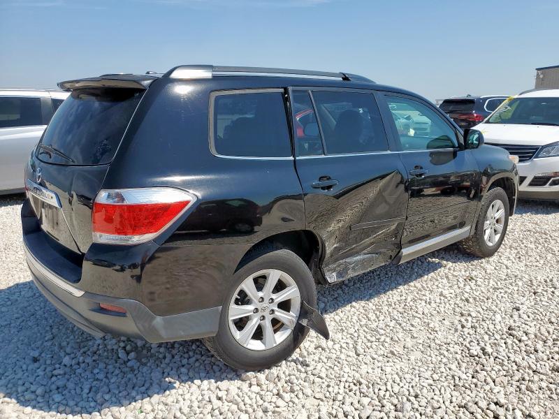 5TDZK3EH1CS076135 - 2012 TOYOTA HIGHLANDER BASE Czarny zdjęcie 3