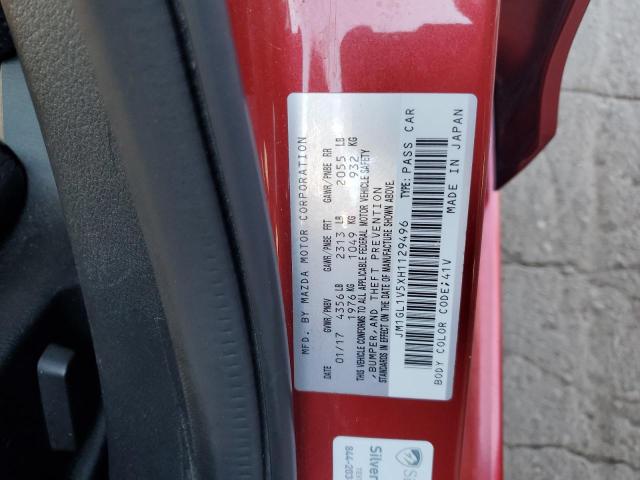 JM1GL1V5XH1129496 - 2017 MAZDA 6 TOURING RED photo 12