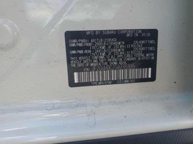 JF2GUHDC2S8235995 - 2025 SUBARU CROSSTREK PREMIUM WHITE photo 13