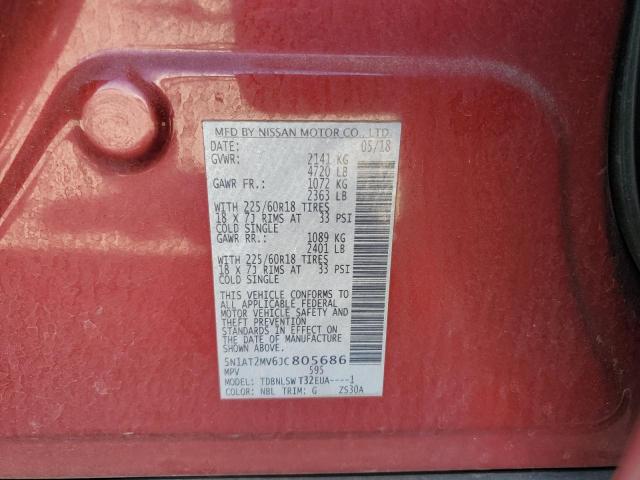 5N1AT2MV6JC805686 - 2018 NISSAN ROGUE S 红色 照片 14