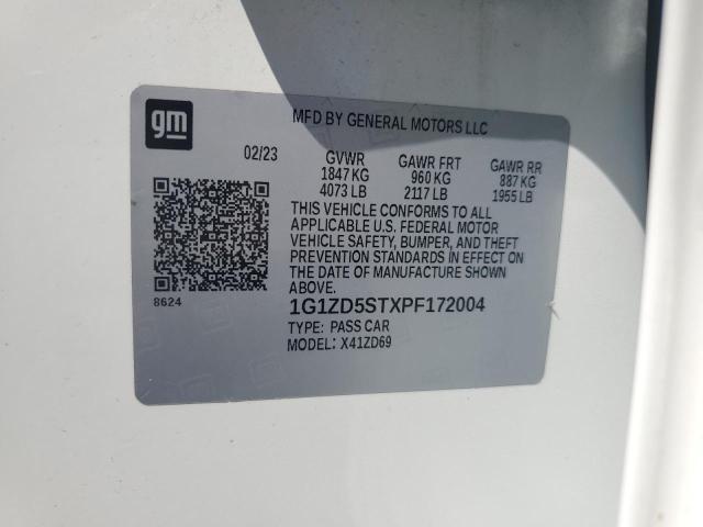 1G1ZD5STXPF172004 - 2023 CHEVROLET MALIBU LT თეთრი ფოტო 13