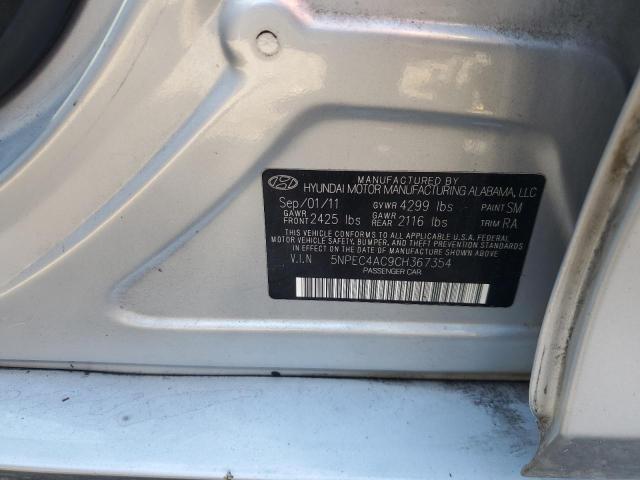 5NPEC4AC9CH367354 - 2012 HYUNDAI SONATA SE SILVER photo 12