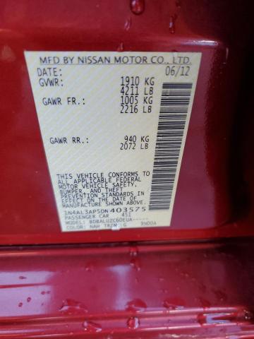 1N4AL3AP5DN403575 - 2013 NISSAN ALTIMA 2.5 MAROON photo 12