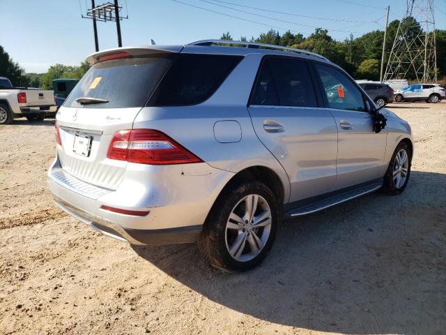 4JGDA5HB2EA328647 - 2014 MERCEDES-BENZ ML 350 4MATIC SILVER photo 3