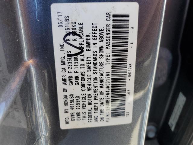 19UUB2F64JA001281 - 2018 ACURA TLX TECH+A ნაცრისფერი ფოტო 12