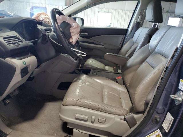 JHLRM4H77CC003939 - 2012 HONDA CR-V EXL BLUE photo 7