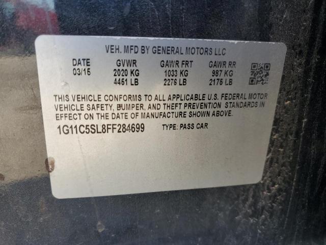 1G11C5SL8FF284699 - 2015 CHEVROLET MALIBU 1LT CHARCOAL photo 13